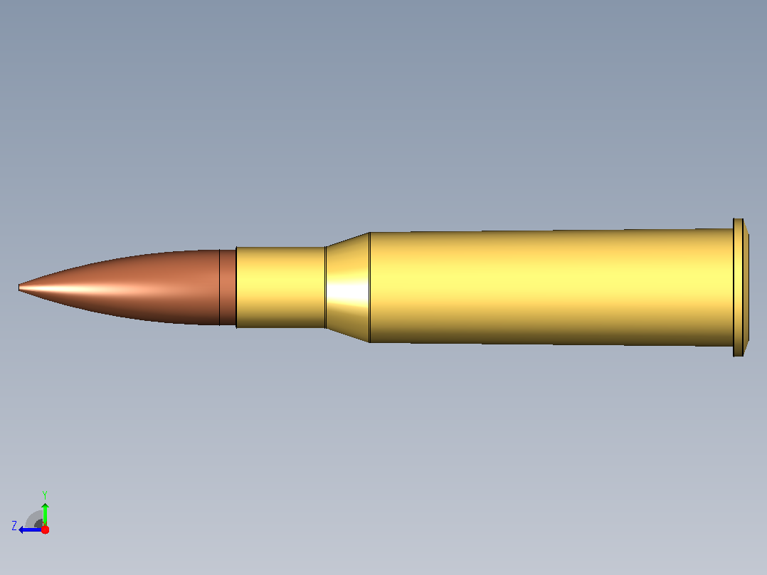 7.62 x54r(俄罗斯)HPBT子弹右视图