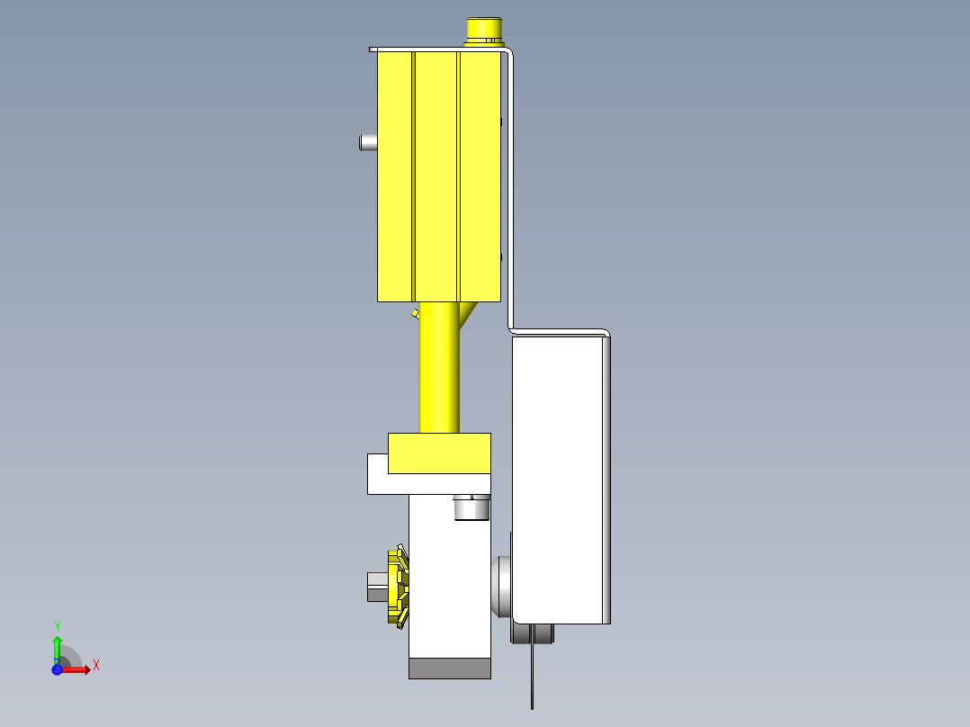 滤片剪切机构前视图