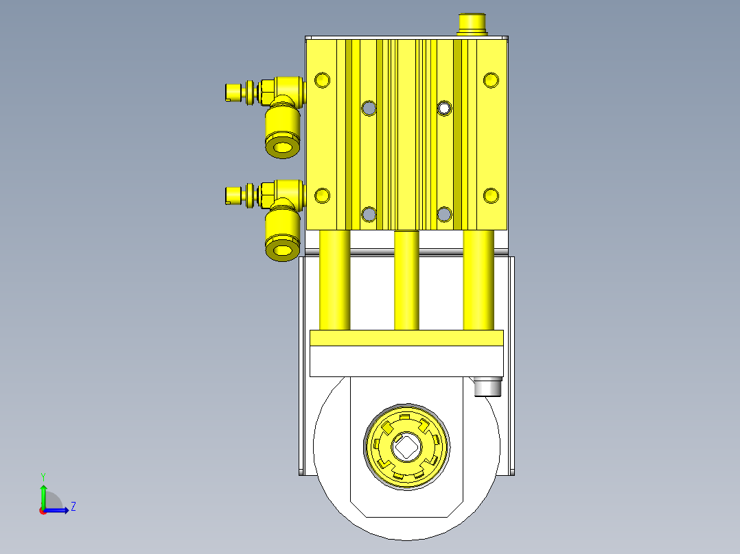 滤片剪切机构左视图