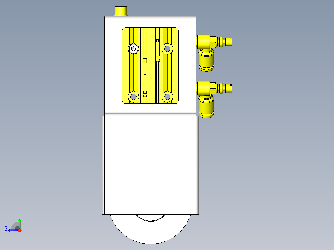 滤片剪切机构右视图