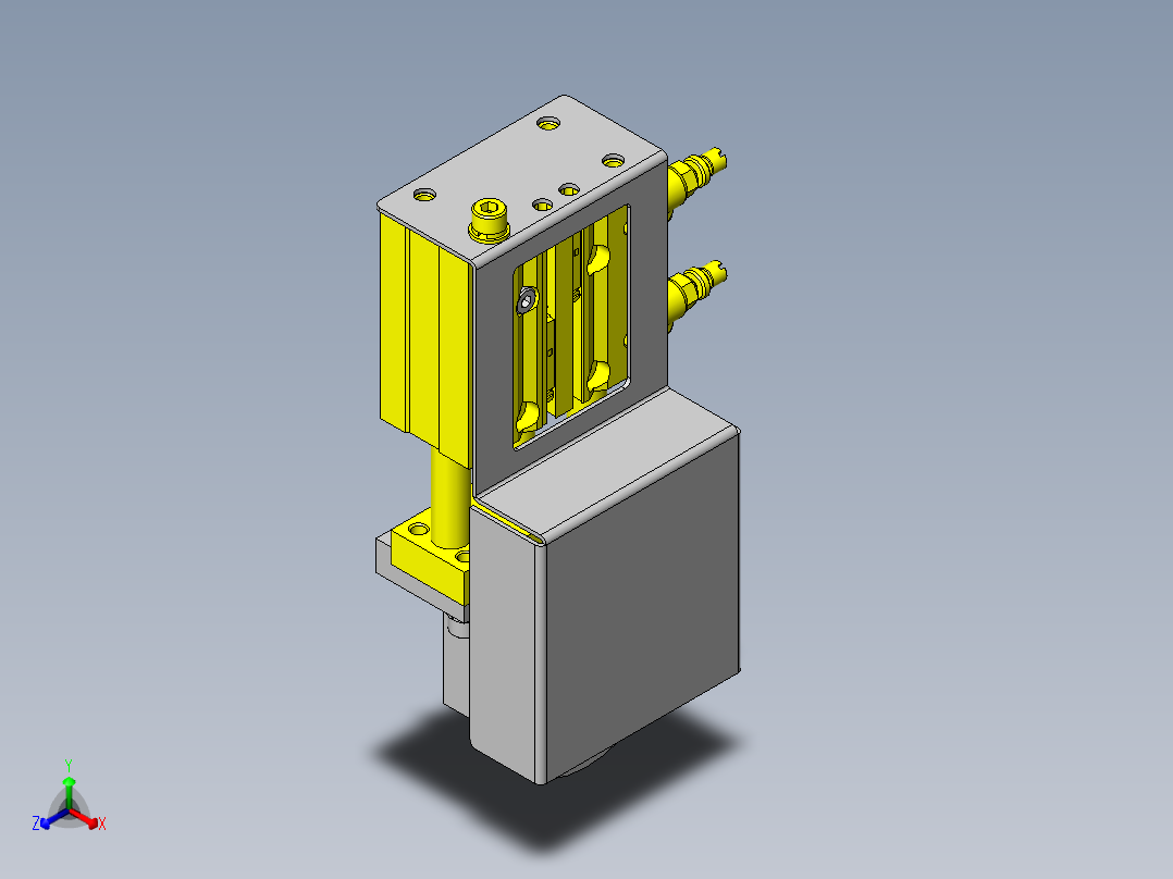 滤片剪切机构正等轴测图