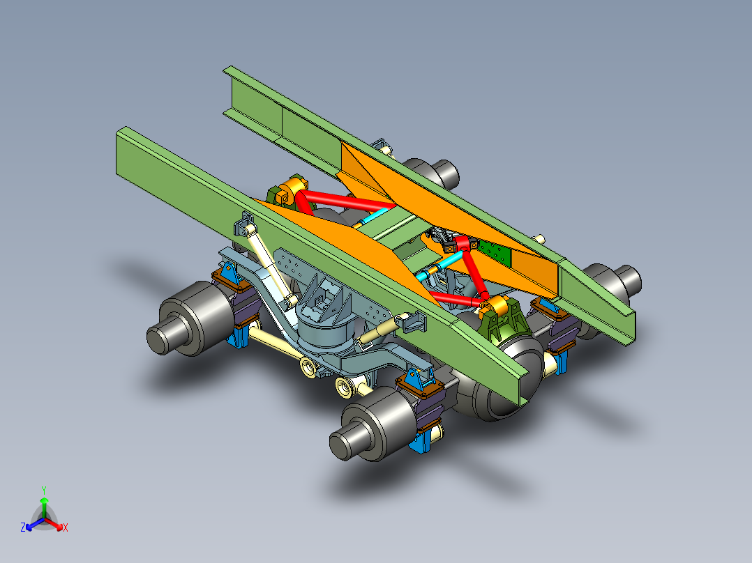 卡车后悬挂V推设计