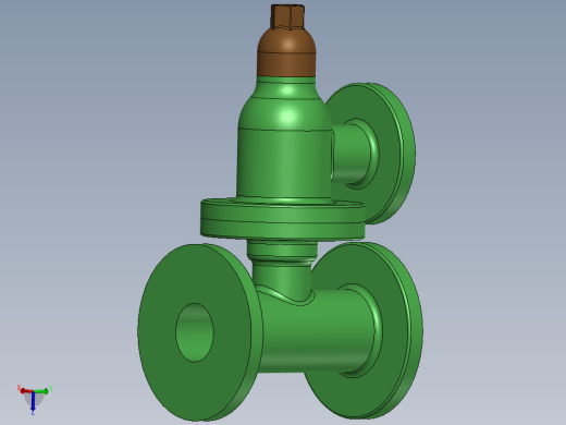 带弹簧的安全阀3D数模图纸 Solidworks设计 附工程图
