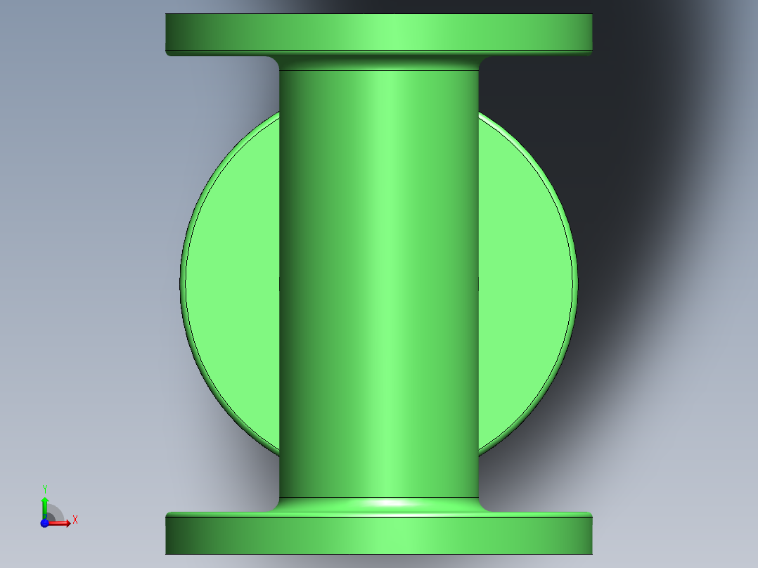 带弹簧的安全阀3D数模图纸 Solidworks设计 附工程图前视图