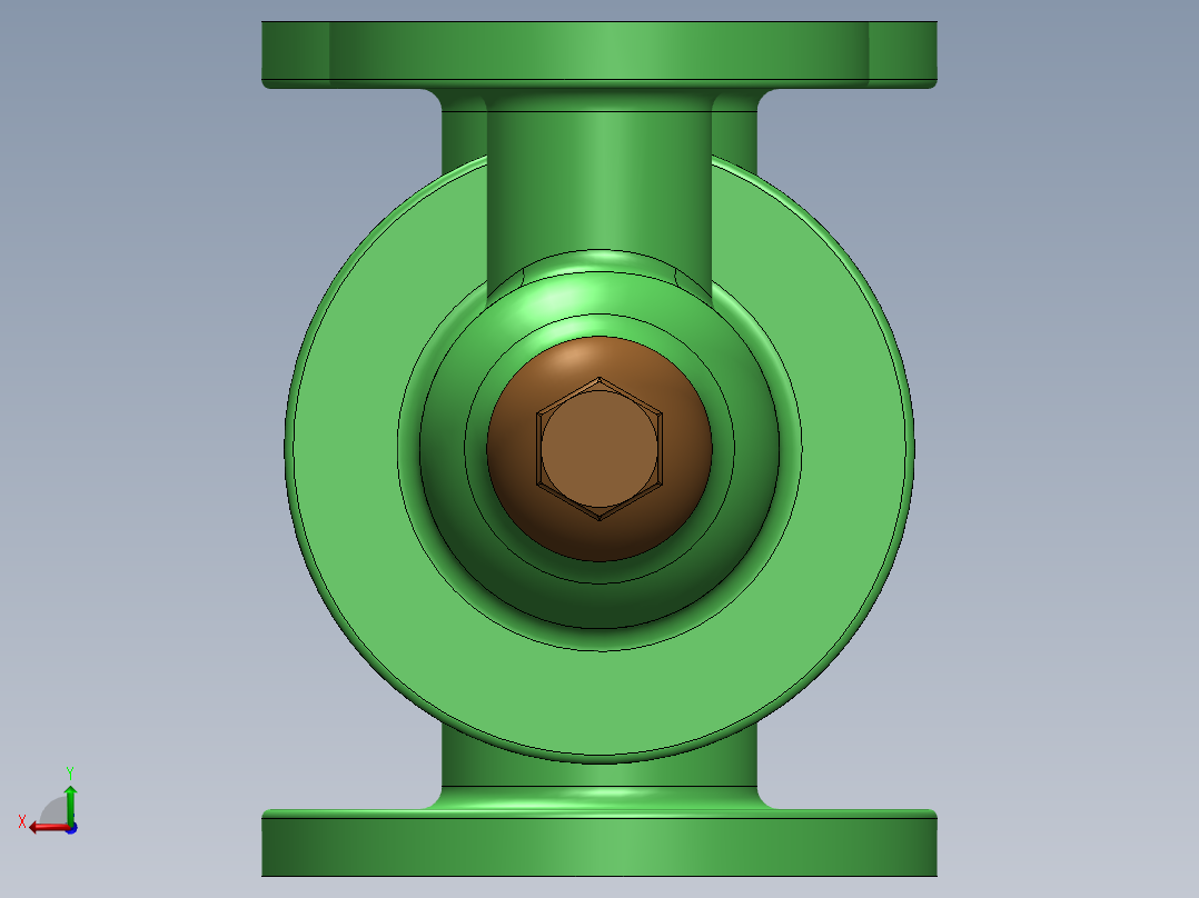 带弹簧的安全阀3D数模图纸 Solidworks设计 附工程图后视图
