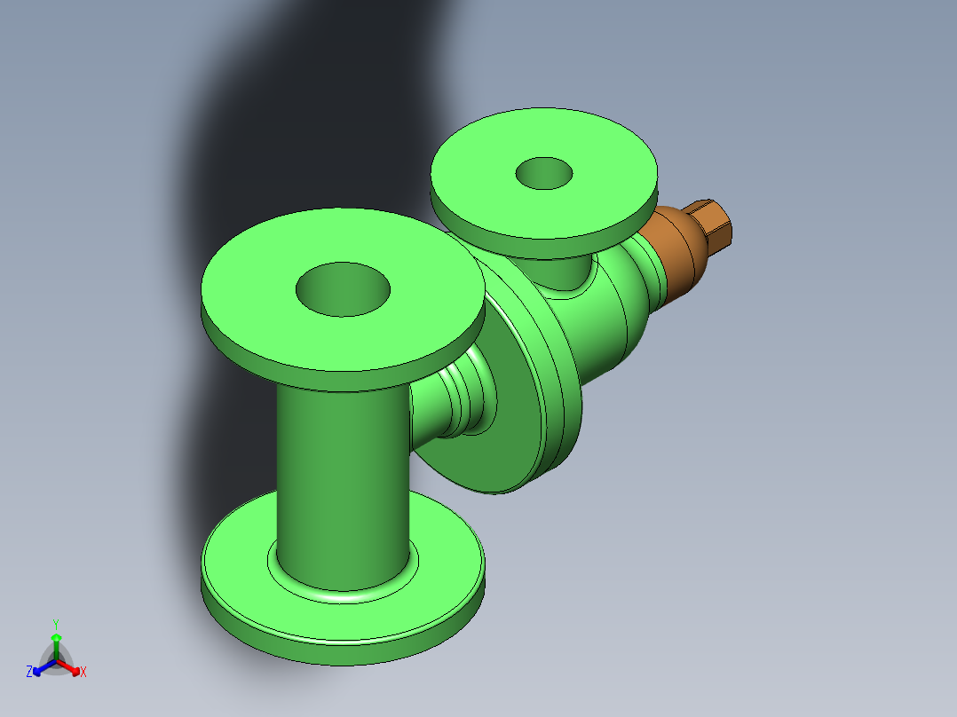 带弹簧的安全阀3D数模图纸 Solidworks设计 附工程图正等轴测图