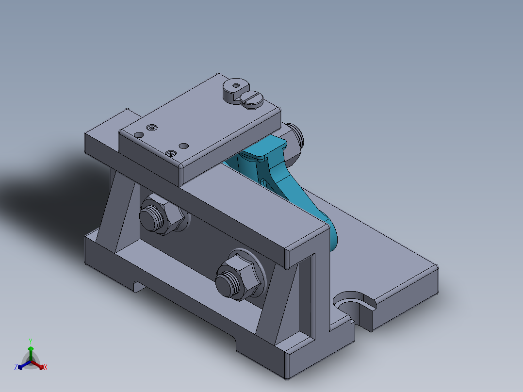 气门摇臂轴支座3mm孔夹具设计带三维二维说明书正等轴测图