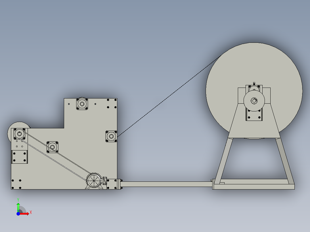 卷筒纸分切机前视图