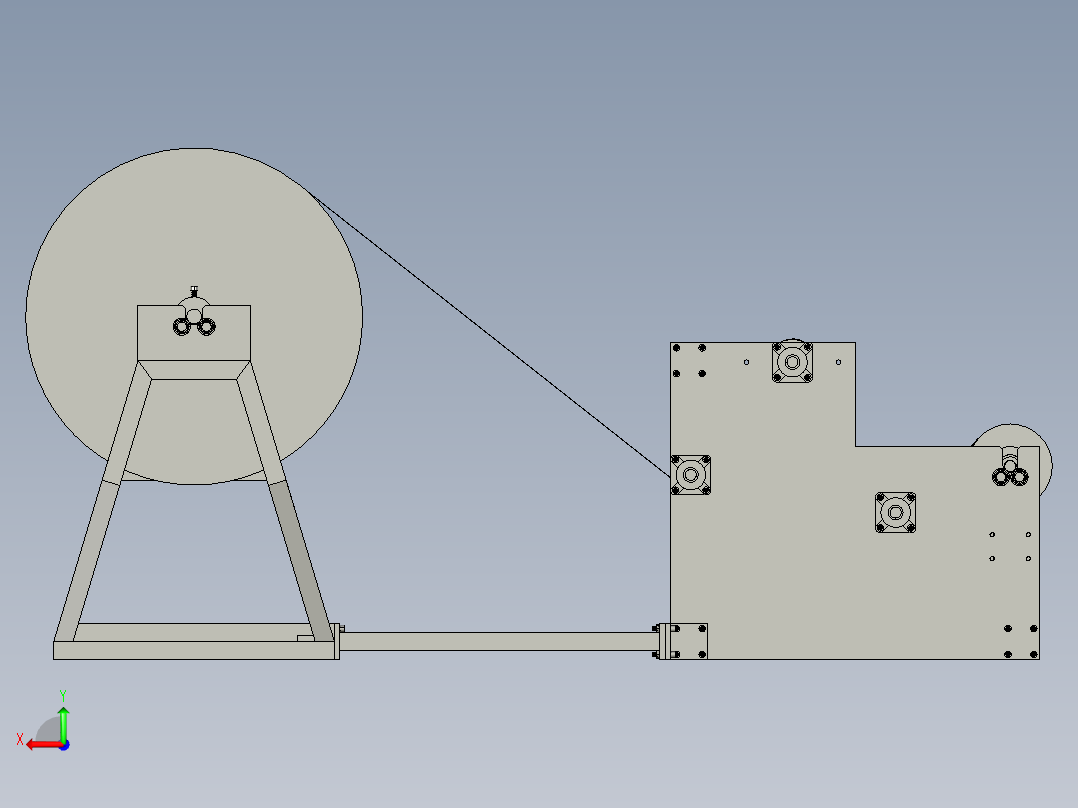 卷筒纸分切机后视图