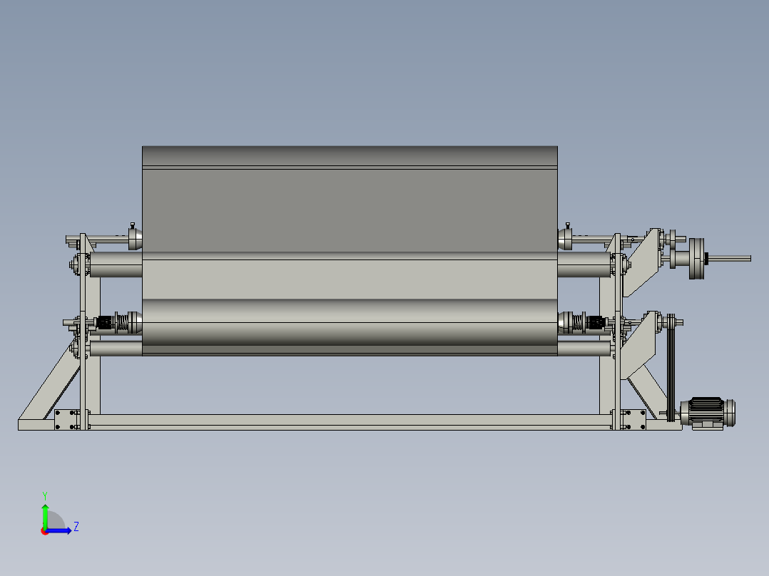 卷筒纸分切机左视图