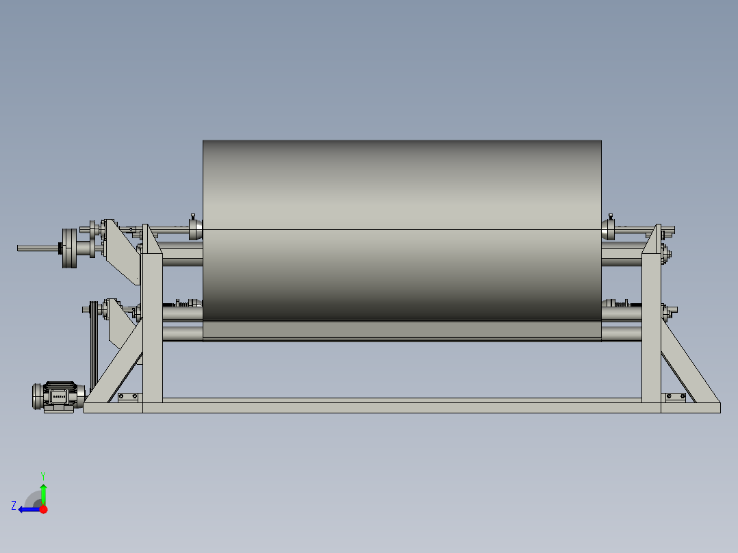卷筒纸分切机右视图