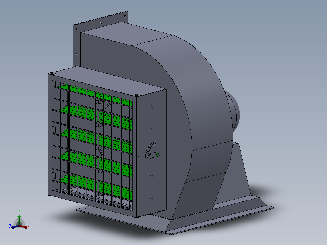可调风量大小的风机风箱