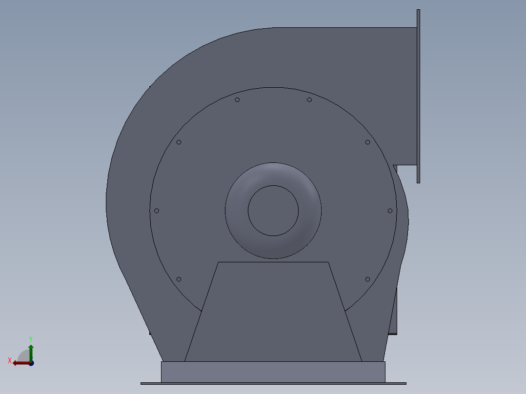 可调风量大小的风机风箱后视图