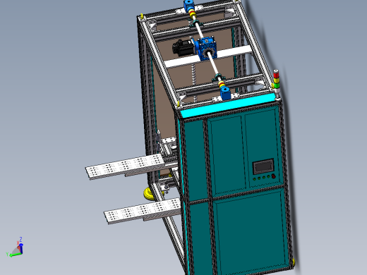 A23 自动伸缩轻型货叉双滚珠丝杆升降机 3D模型