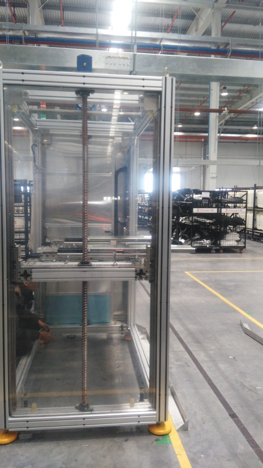 A23 自动伸缩轻型货叉双滚珠丝杆升降机 3D模型缩略图