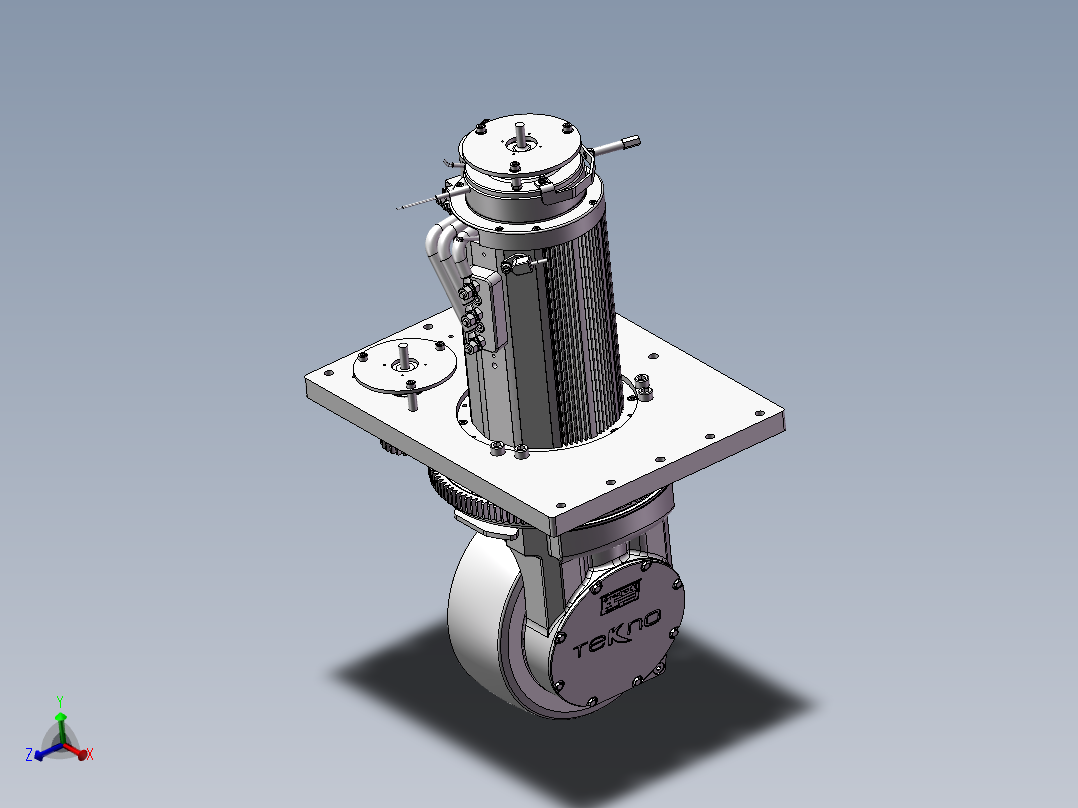 AGV小车舵轮 3D图 机械设计 非标自动化 3D图纸