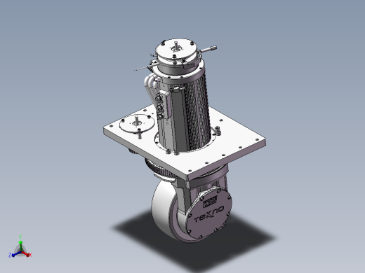 AGV小车舵轮 3D图 机械设计 非标自动化 3D图纸