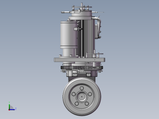 AGV小车舵轮 3D图 机械设计 非标自动化 3D图纸左视缩略图