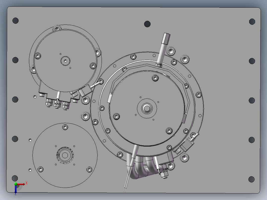AGV小车舵轮 3D图 机械设计 非标自动化 3D图纸俯视图