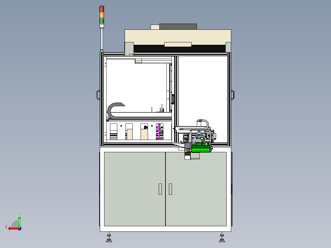手机与平板电脑屏幕全自动组装机后视图