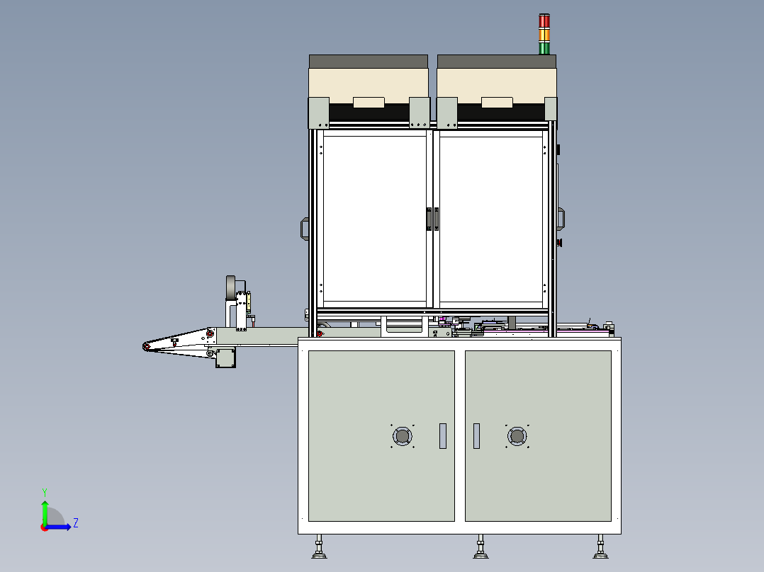 手机与平板电脑屏幕全自动组装机左视图