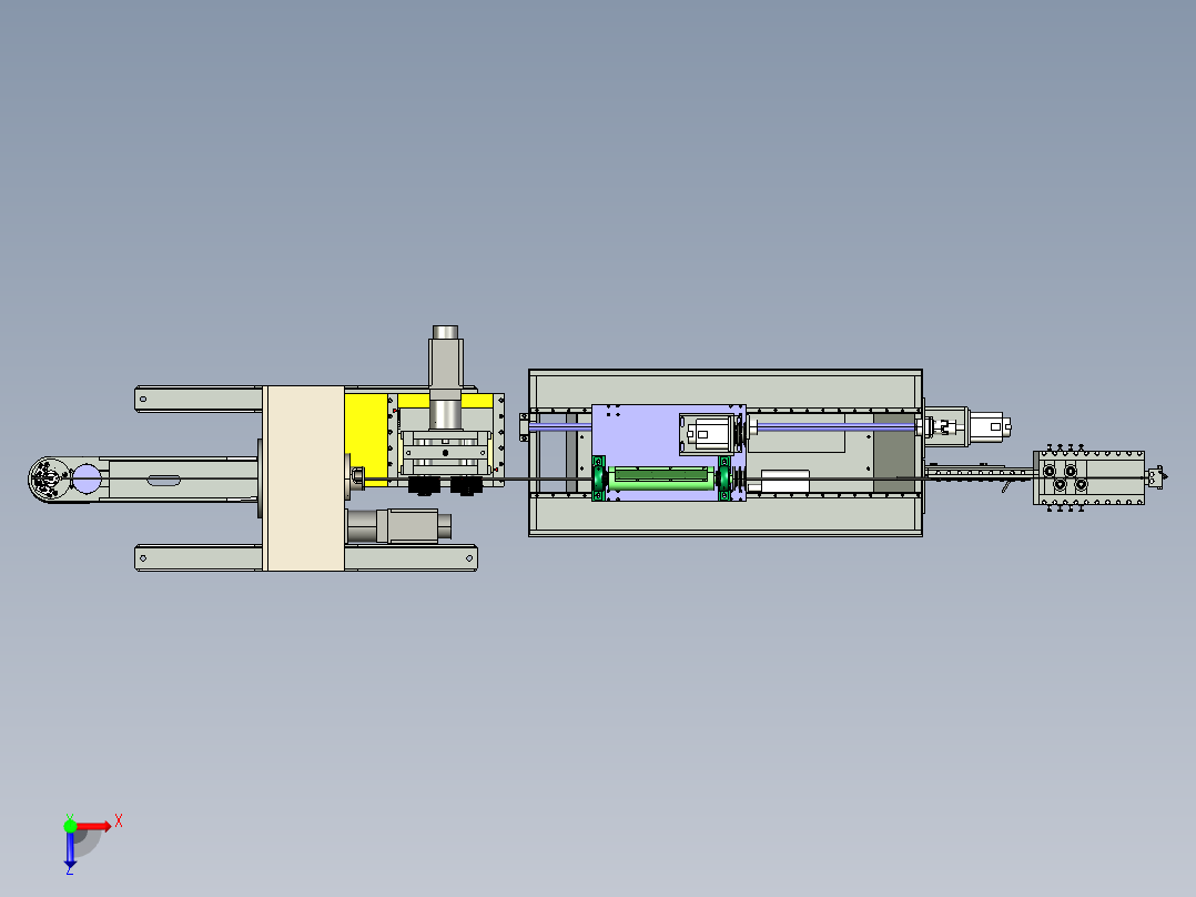 T958 弯线机俯视图