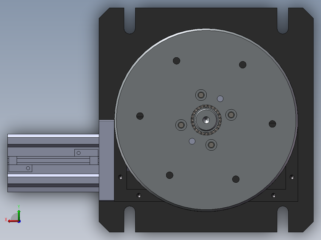 气动分度盘 非标机械设备 3D模型 三维模型 3D机械 三维机械3D后视图
