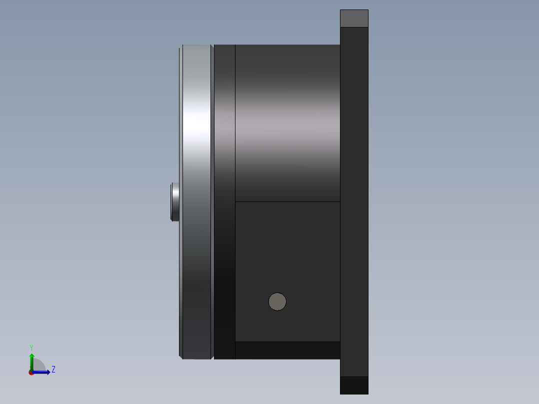 气动分度盘 非标机械设备 3D模型 三维模型 3D机械 三维机械3D左视图