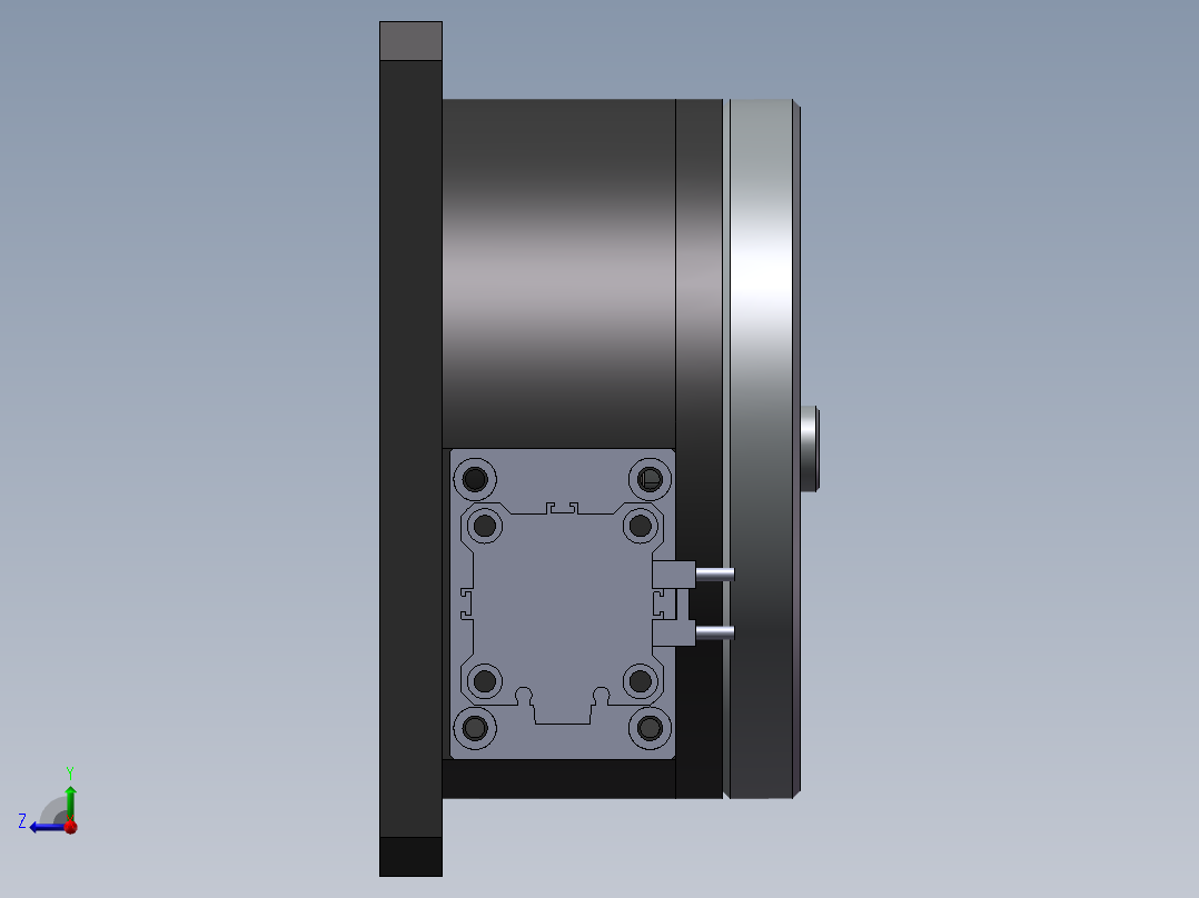 气动分度盘 非标机械设备 3D模型 三维模型 3D机械 三维机械3D右视图