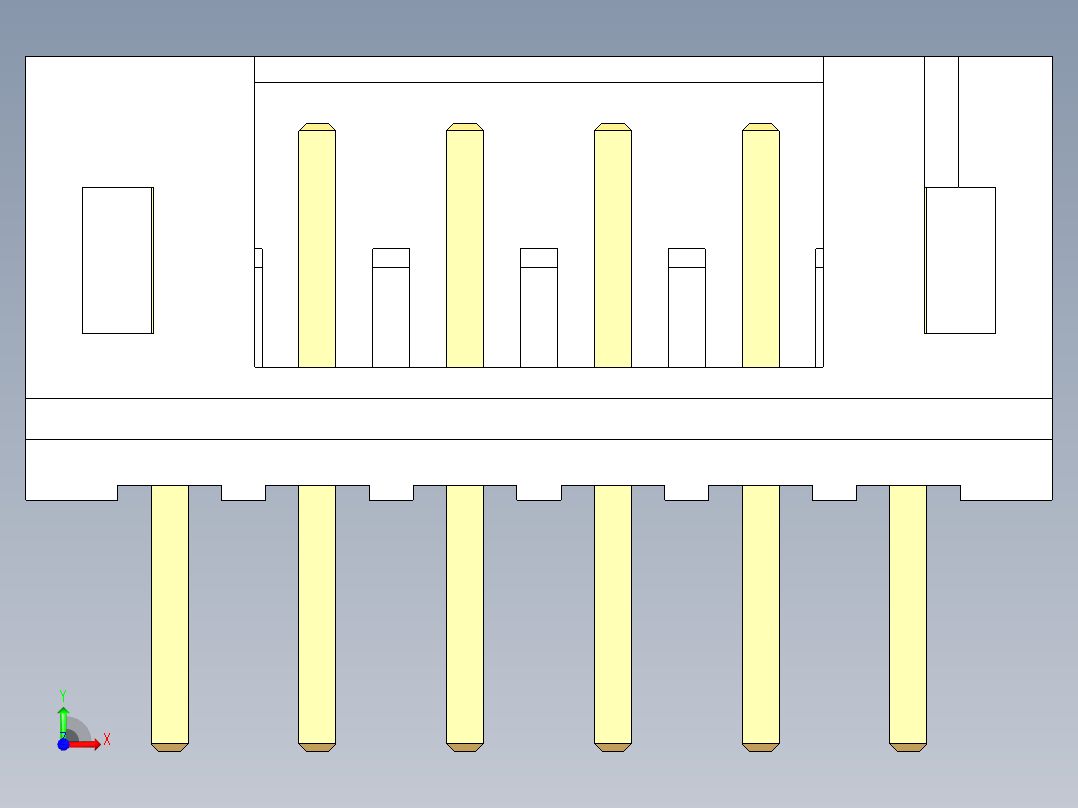 JST-B6B-PH-K-S前视图