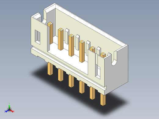 JST-B6B-PH-K-S正等轴测缩略图