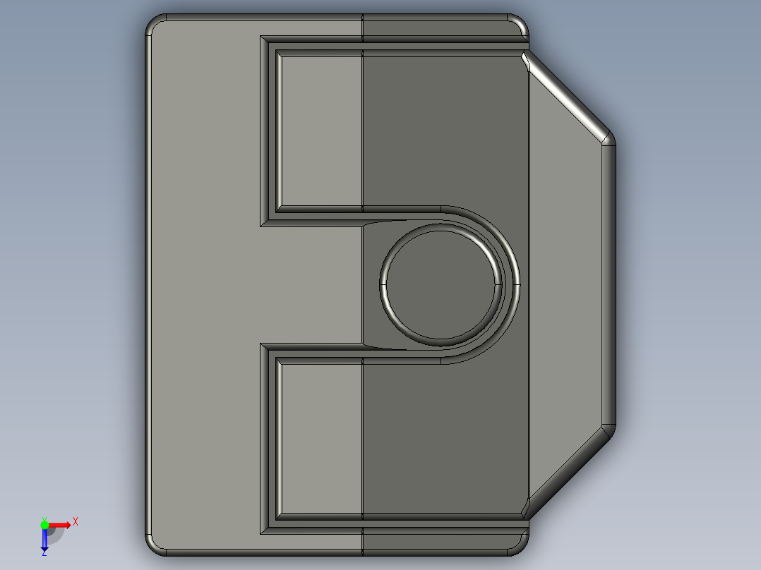 型材-KJN SLAM LATCH WITHOUT LOCK KJN0957301俯视图