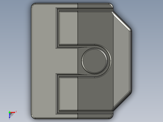 型材-KJN SLAM LATCH WITHOUT LOCK KJN0957301俯视缩略图