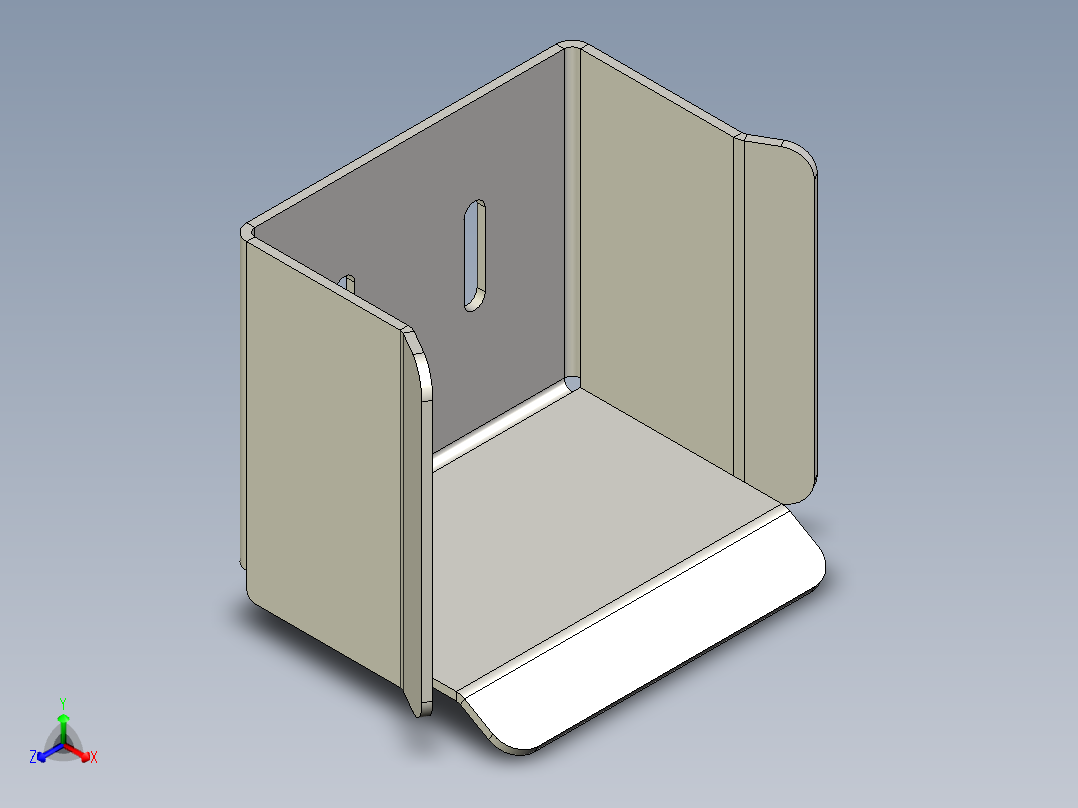 滑动门配件正等轴测图