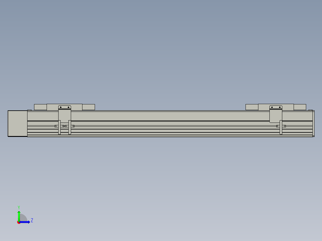 直线模组WG-LHC12-S550-R设计图纸左视图