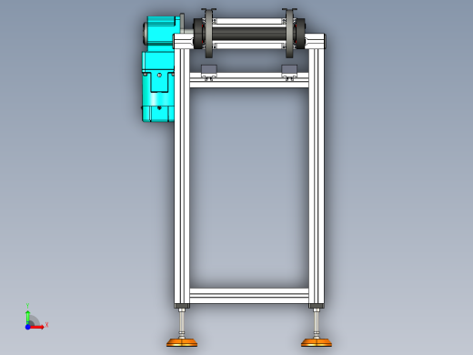 LE-XC4080-带工装带支座左直连驱动输送线前视缩略图