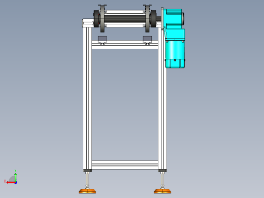 LE-XC4080-带工装带支座左直连驱动输送线后视缩略图