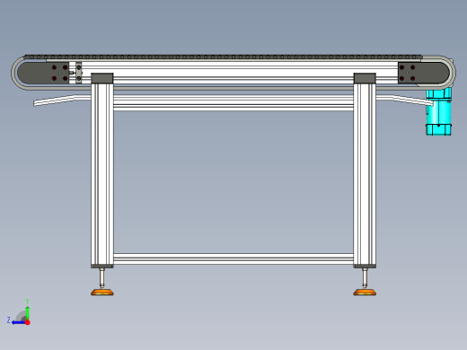 LE-XC4080-带工装带支座左直连驱动输送线右视缩略图