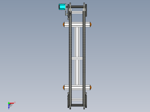 LE-XC4080-带工装带支座左直连驱动输送线俯视缩略图
