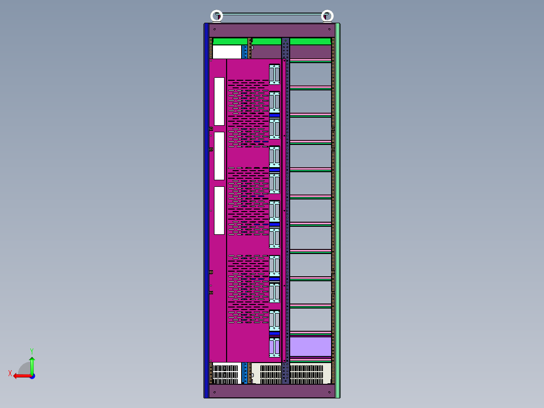 低压抽出式开关柜子后视图