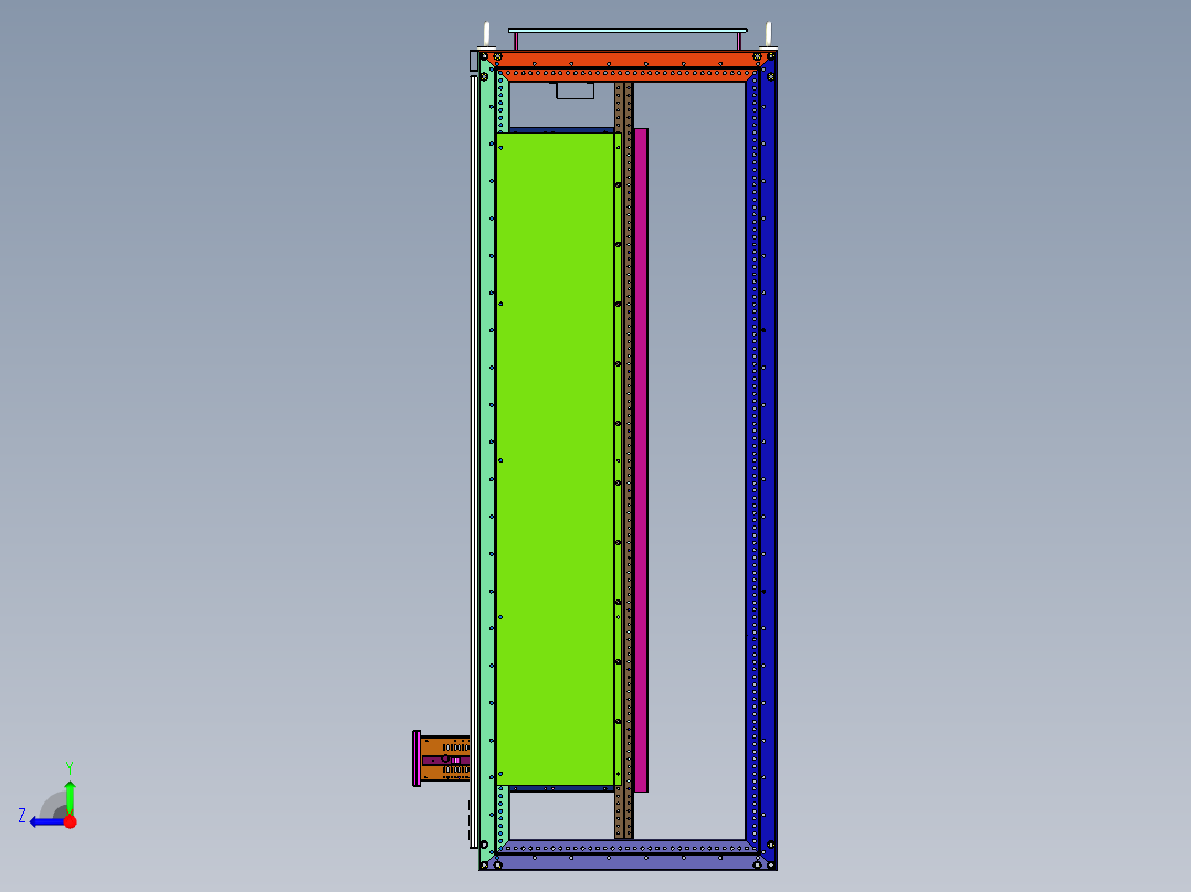 低压抽出式开关柜子右视图