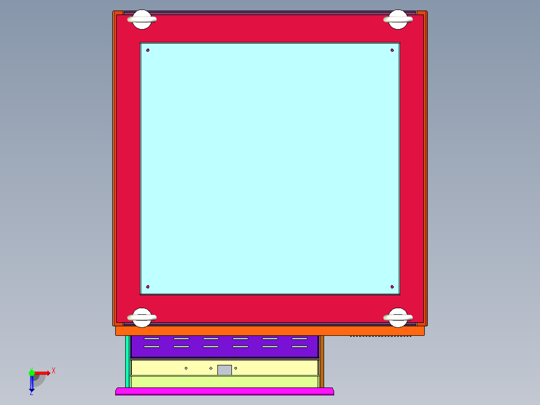 低压抽出式开关柜子俯视图