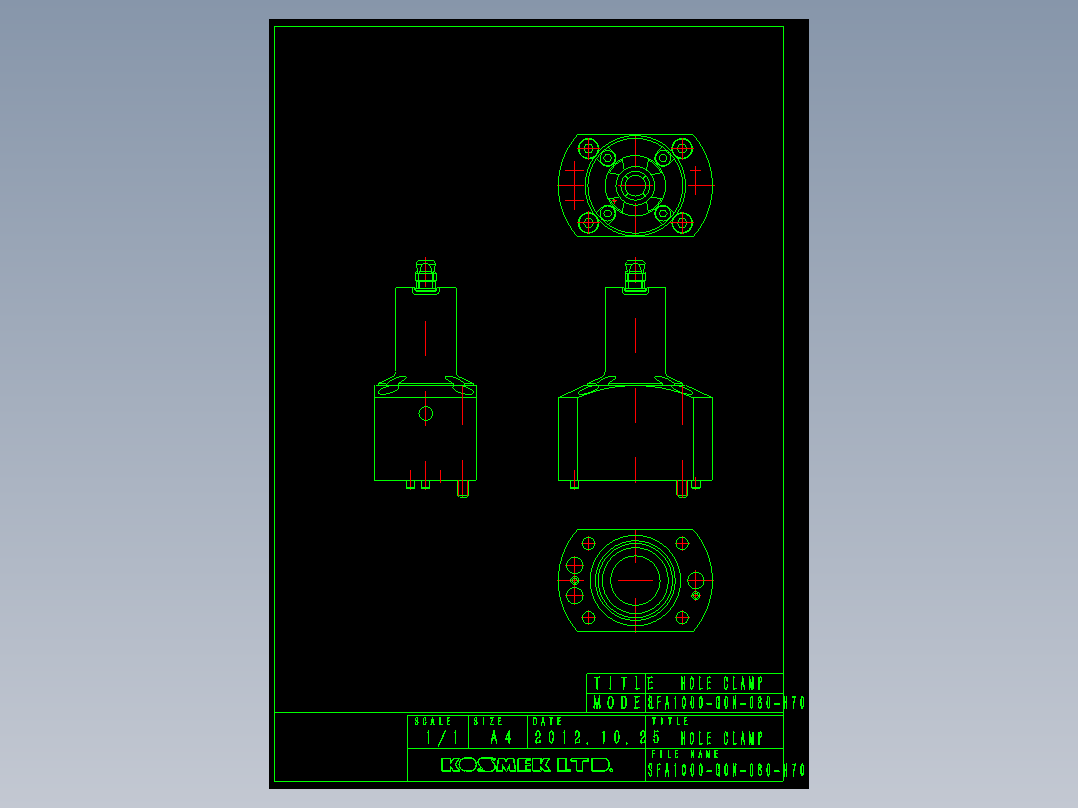 KOSMEKSFA1000-G0N-080-H70多系列多零件图纸模型多系列多零件图纸模型