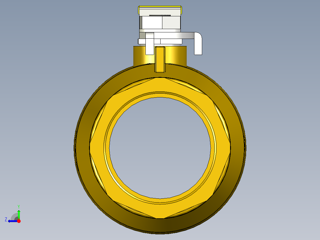 管道手动球阀-水管开关阀-手动阀门铜球阀DN65右视图