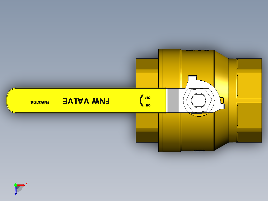 管道手动球阀-水管开关阀-手动阀门铜球阀DN65俯视图