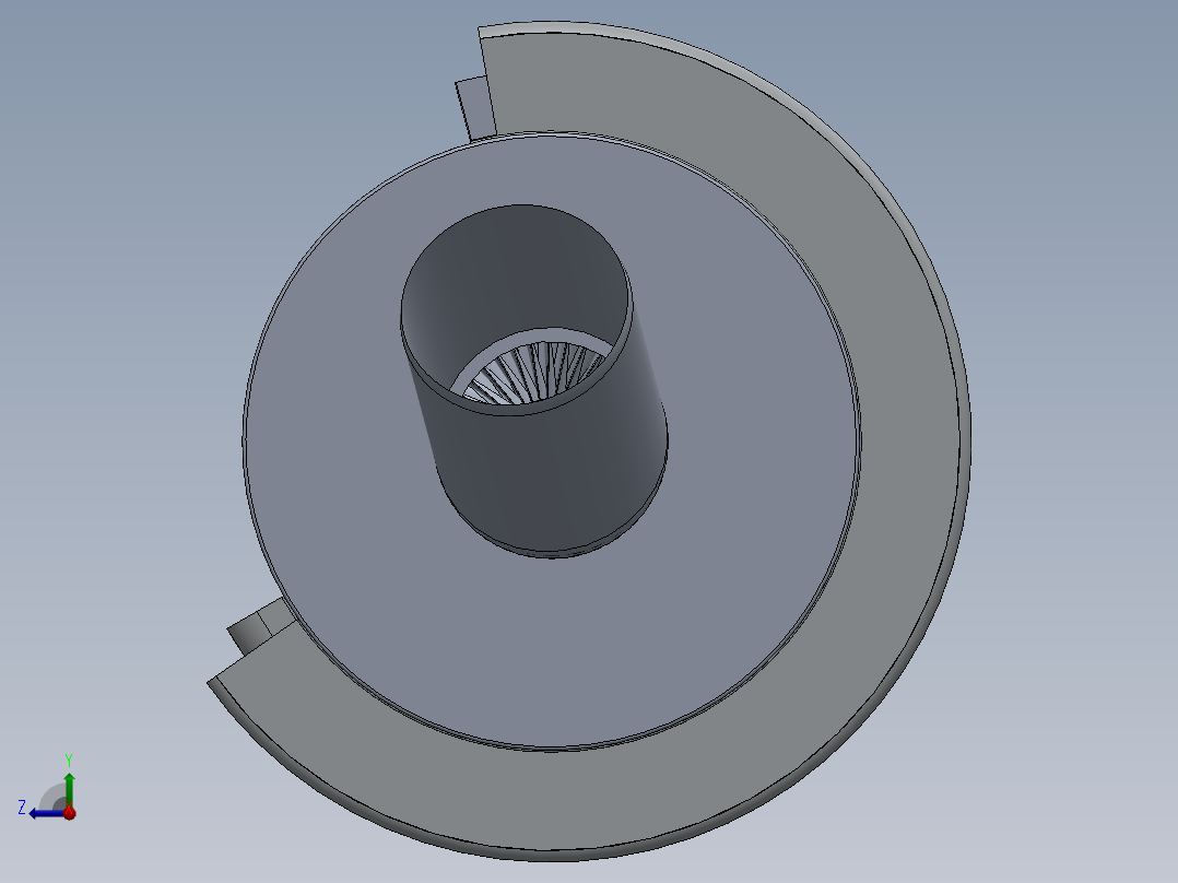 喷气推进发动机简易剖面右视图