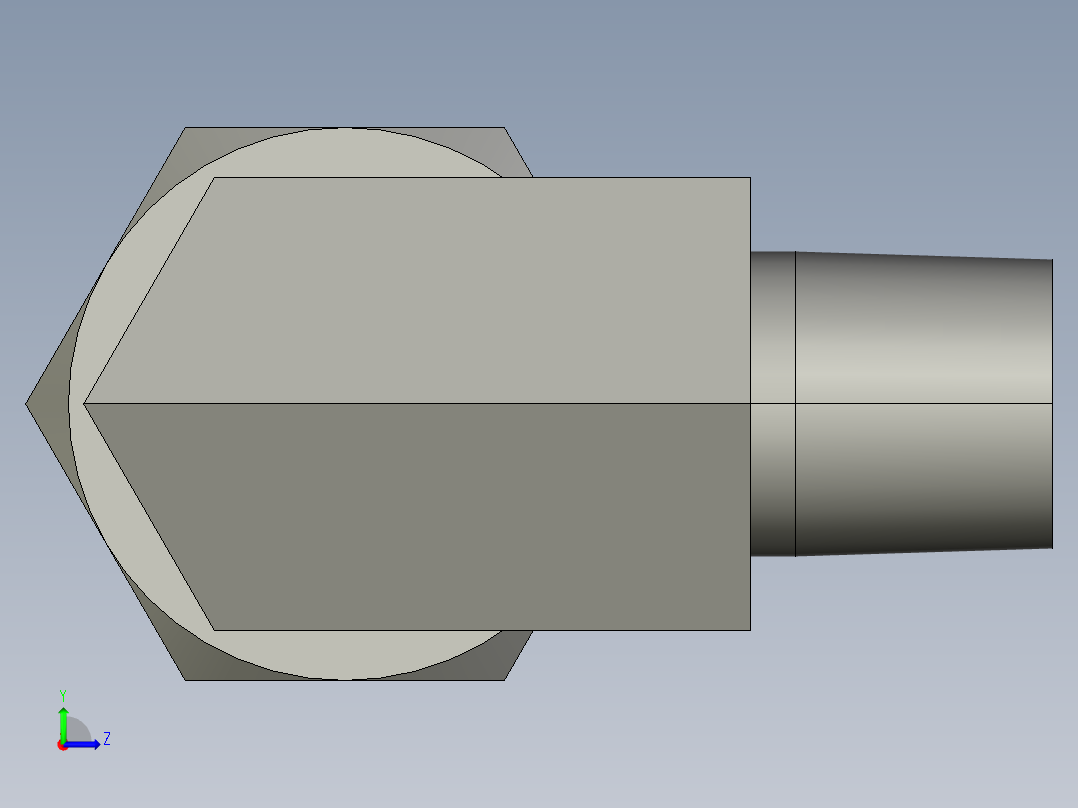 卡套式工业通用硬管接头6-2_cbu-s左视图