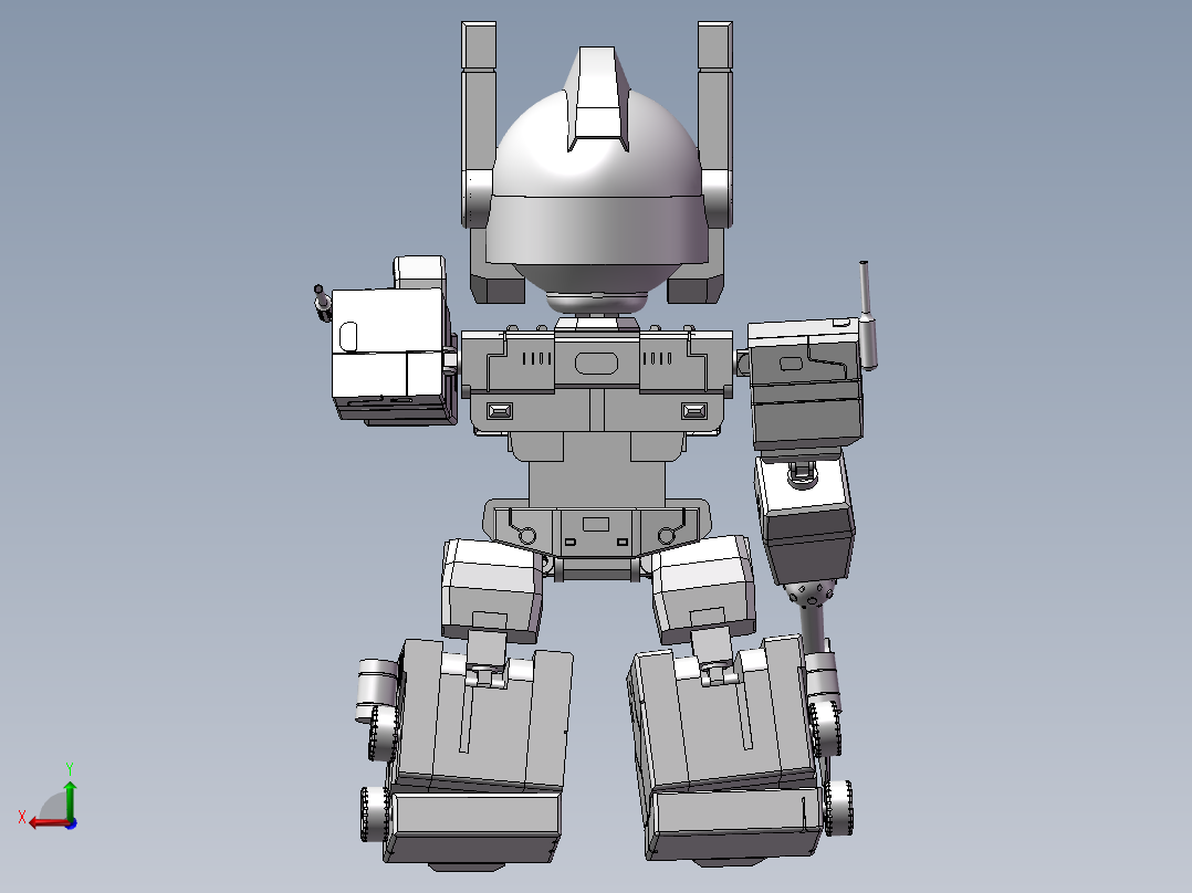 Q版变形金刚擎天柱后视图