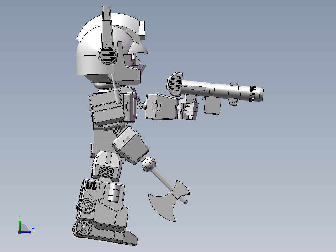 Q版变形金刚擎天柱左视图