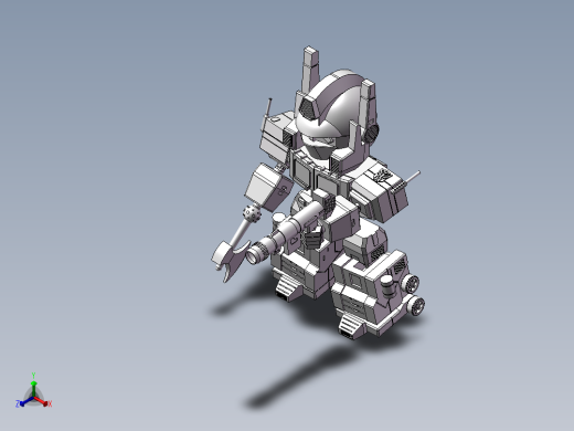 Q版变形金刚擎天柱正等轴测缩略图